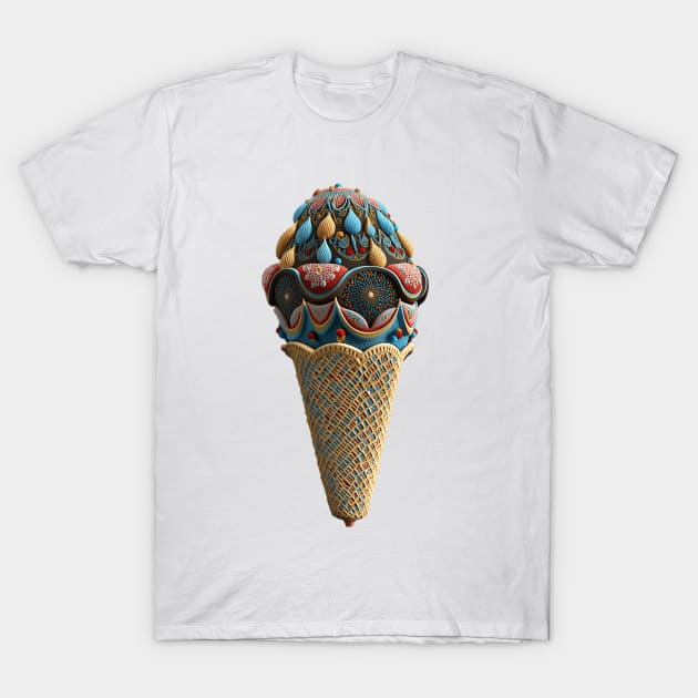 Cute Icecream Cone Knit Yarn T-Shirt by kiddo200